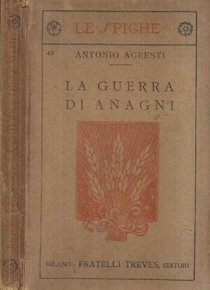 La guerra di Anagni - copertina