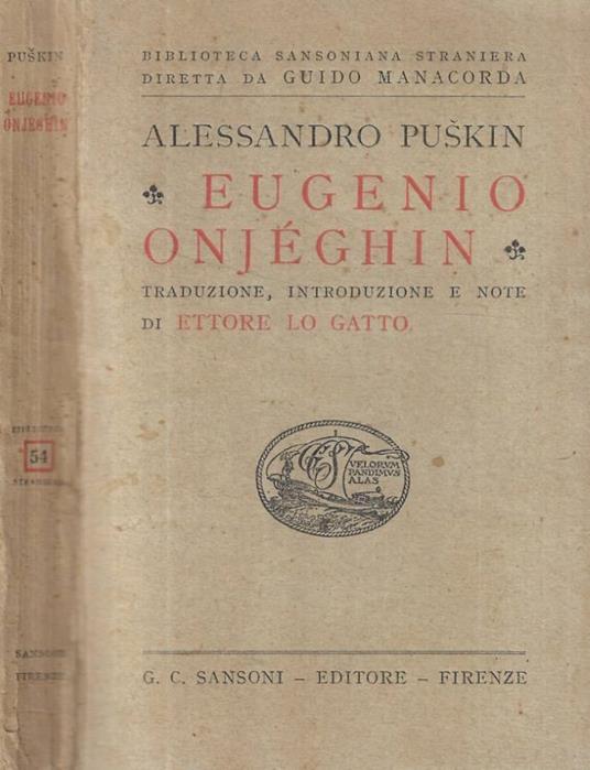 Eugenio Onjéghin - copertina