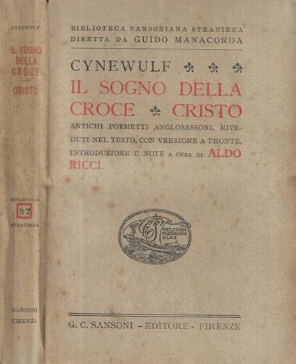 Il sogno della croce- Cristo - copertina