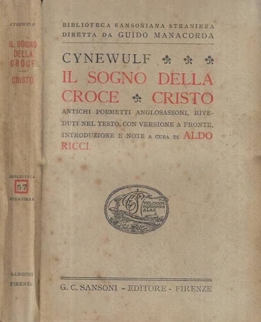 Il sogno della croce- Cristo - copertina
