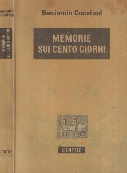 memorie sui cento giorni - Benjamin Constant - copertina