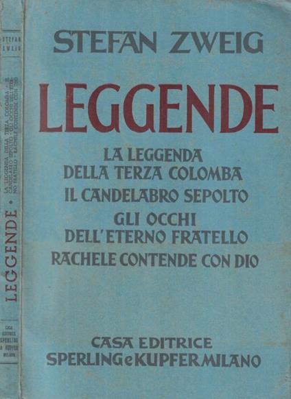 Leggende - Stefan Zweig - copertina