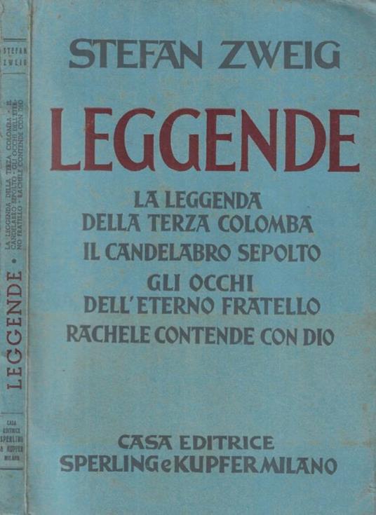Leggende - Stefan Zweig - copertina