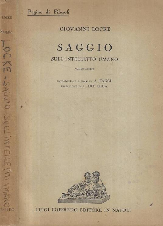 Saggio sull'intelletto umano - copertina