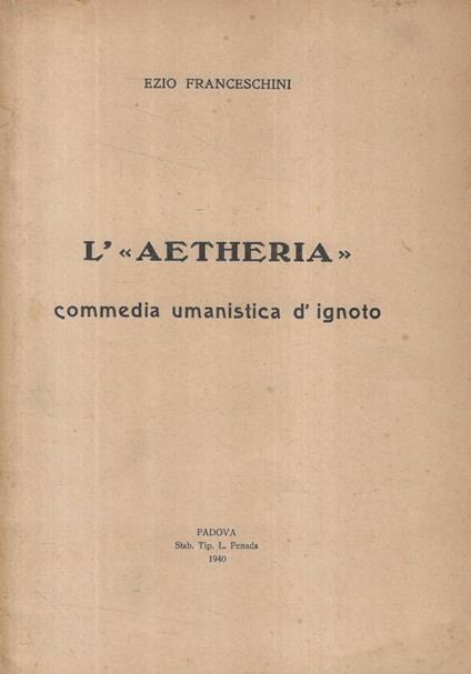 L'Aetheria - Ezio Franceschini - copertina