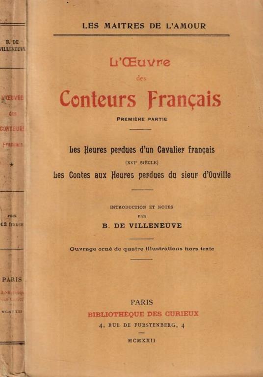 L'Oeuvre des Conteurs Francais - copertina