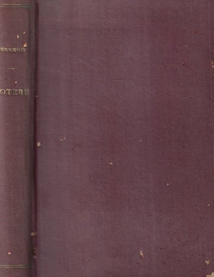 Potere - Guglielmo Ferrero - copertina