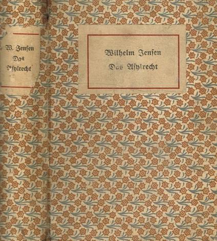 Das asylrecht - Wilhelm Jensen - copertina