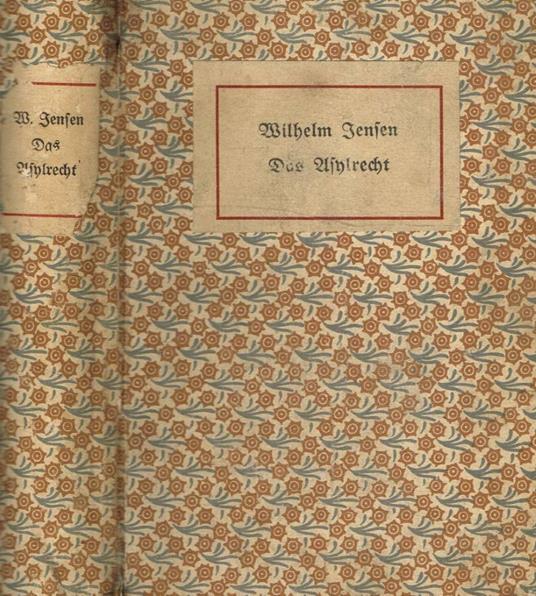 Das asylrecht - Wilhelm Jensen - copertina