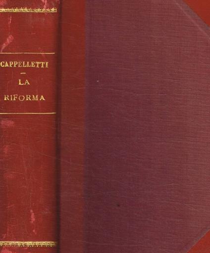 La riforma - Licurgo Cappelletti - copertina