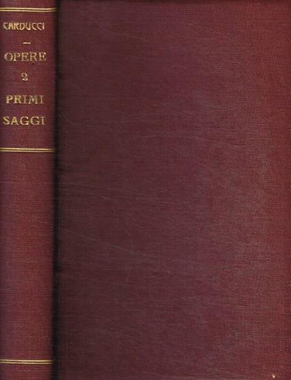 Primi saggi - Giosuè Carducci - copertina