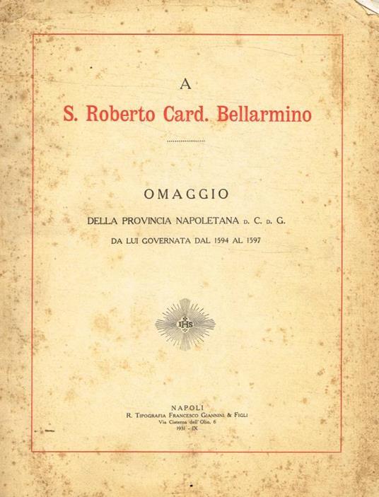 A S.Roberto Card.Bellarmino - copertina