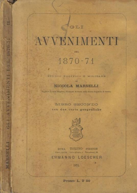 Gli avvenimenti del 1870-71 Libro II - copertina