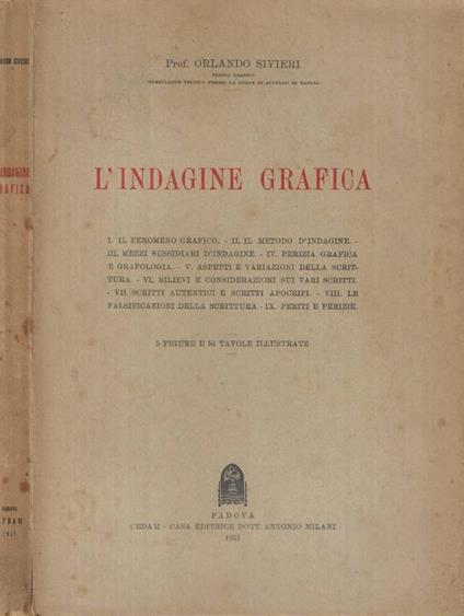 L'indagine grafica - copertina
