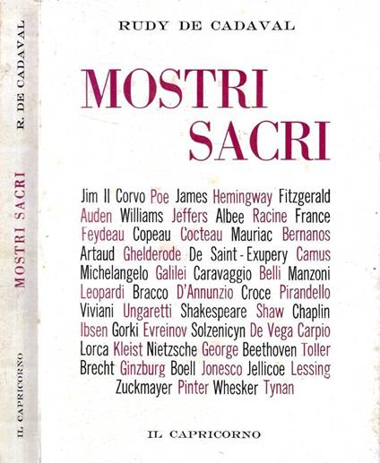 Mostri sacri - copertina