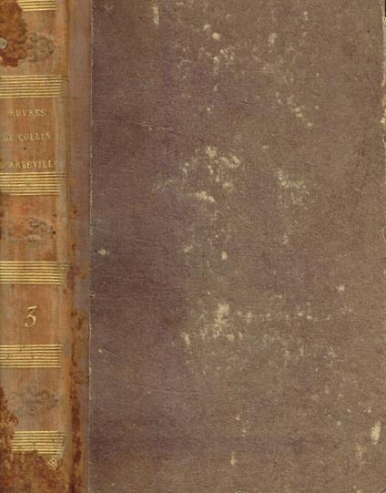 Oeuvres de Collin D'Harleville tome III - copertina