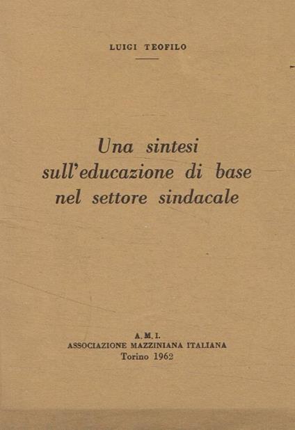 Una sintesi sull'educazione di base nel settore sindacale - copertina