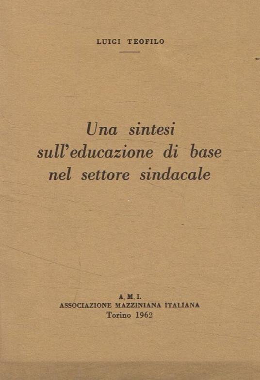 Una sintesi sull'educazione di base nel settore sindacale - copertina