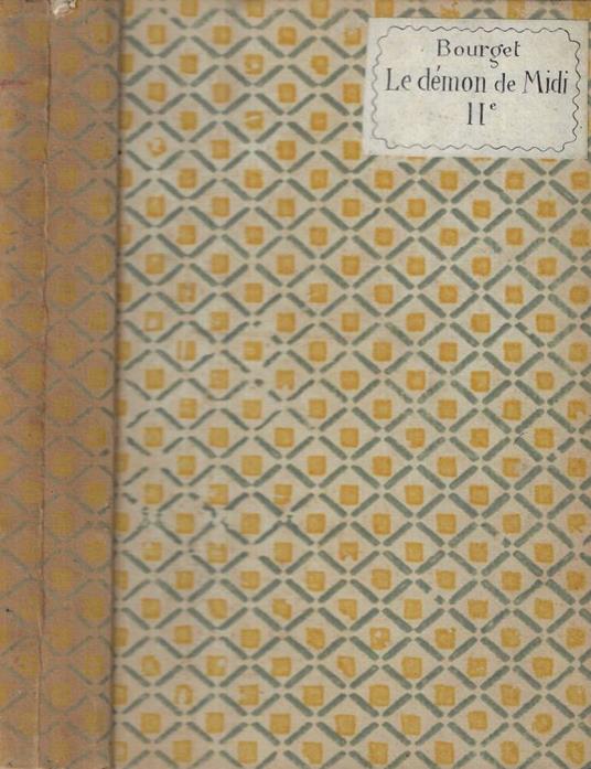 Le démon de midi Vol. II - Paul Bourget - copertina