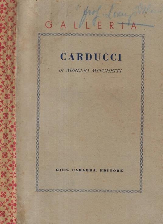 Carducci - Aurelio Minghetti - copertina
