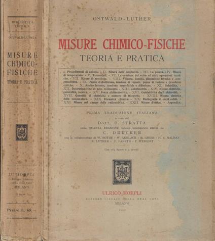 Misure chimico-fisiche - copertina