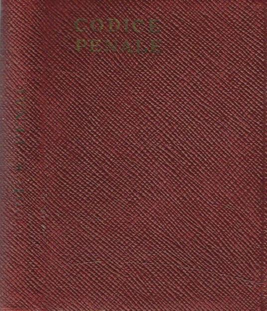 Codice Penale del Regno d'Italia - copertina