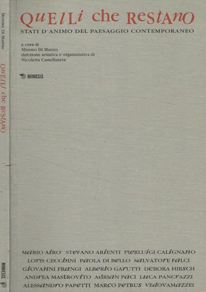 Quelli che restano. Stati d'animo del paesaggio contemporane - copertina