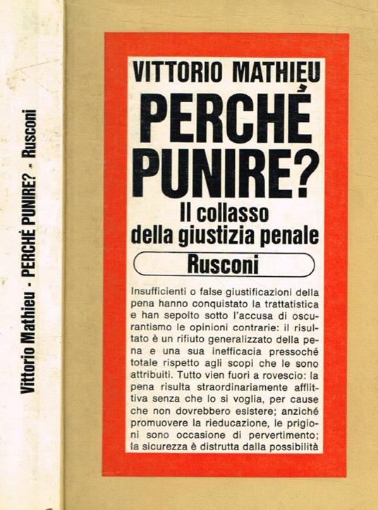 Perché punire? - Vittorio Mathieu - copertina