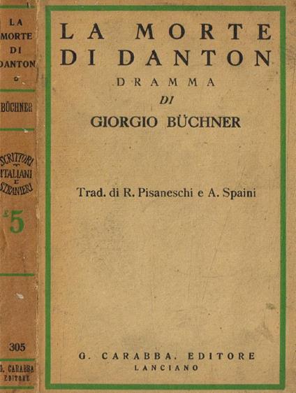 La morte di Danton - Giorgio Buchner - copertina