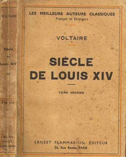 Siècle de Louis XIV tomo II - copertina