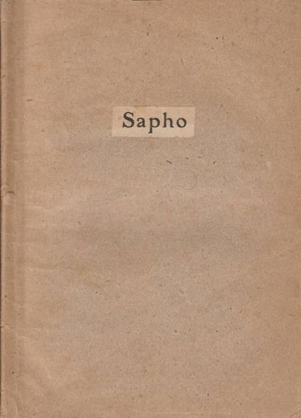 Sapho - Alphonse Daudet - copertina