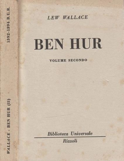 Ben Hur vol 2 - Lew Wallace - copertina