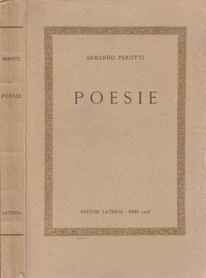 Poesie - Armando Perotti - copertina