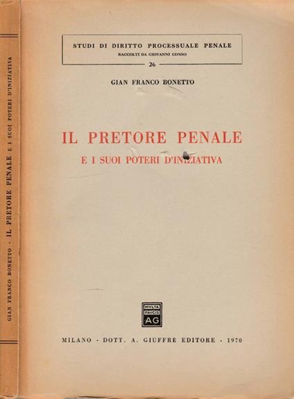 Il pretore penale - copertina