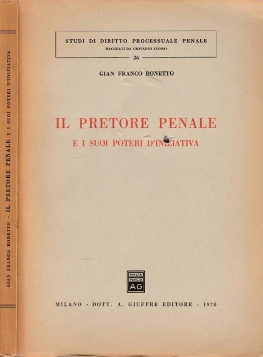 Il pretore penale - copertina
