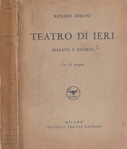 Teatro di ieri - Renato Simoni - copertina
