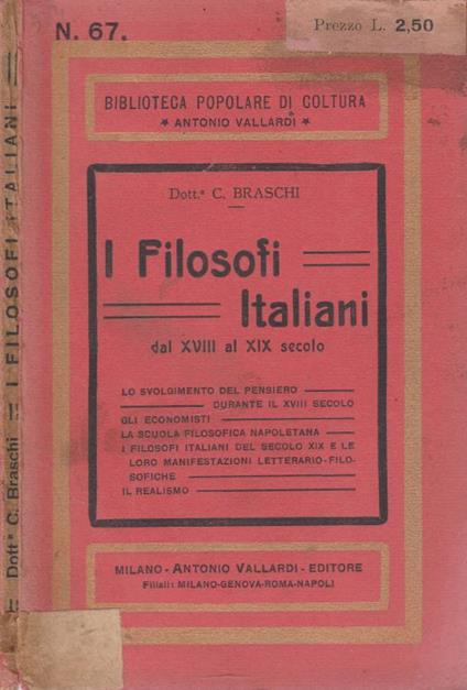 I filosofi italiani - copertina