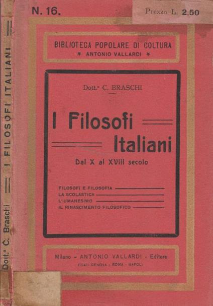I filosofi italiani - copertina