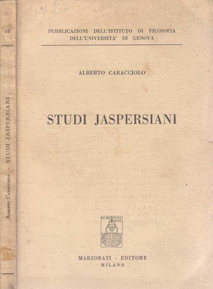 Studi Jaspersiani - Alberto Caracciolo - copertina
