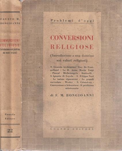 Conversioni religiose - copertina