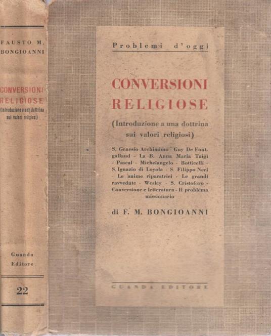 Conversioni religiose - copertina
