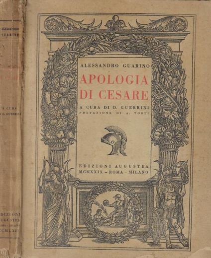 Apologia di Cesare - copertina