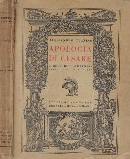 Apologia di Cesare - copertina