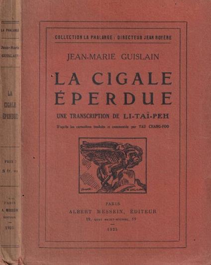 La cigale éperdue - copertina