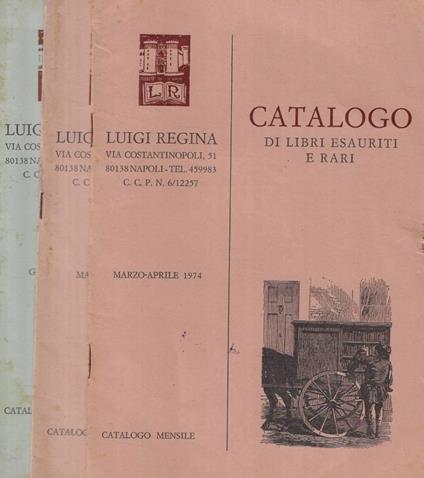 Catalogo di libri esauriti e rari 3 numeri Anno 1974 - copertina