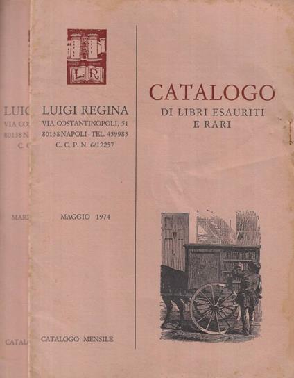 Catalogo di libri esauriti e rari 2 numeri Anno 1974 - copertina