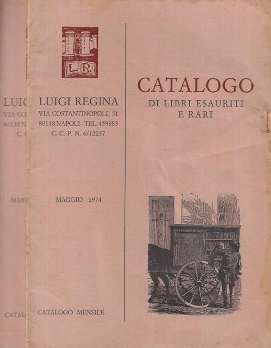 Catalogo di libri esauriti e rari 2 numeri Anno 1974 - copertina