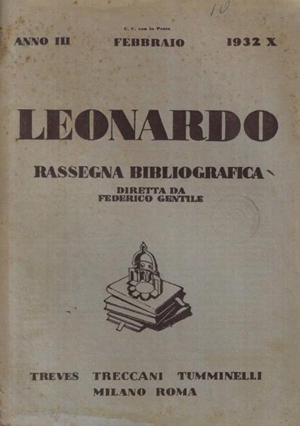 Leonardo n. 2 Anno 1932 - copertina