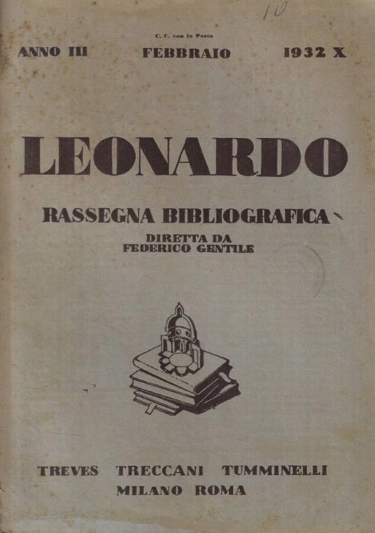 Leonardo n. 2 Anno 1932 - copertina