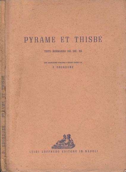 Pyrame et Thisbè - copertina